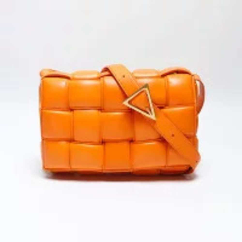 Bottega Veneta Padded Cassette Shoulder Bag Orange